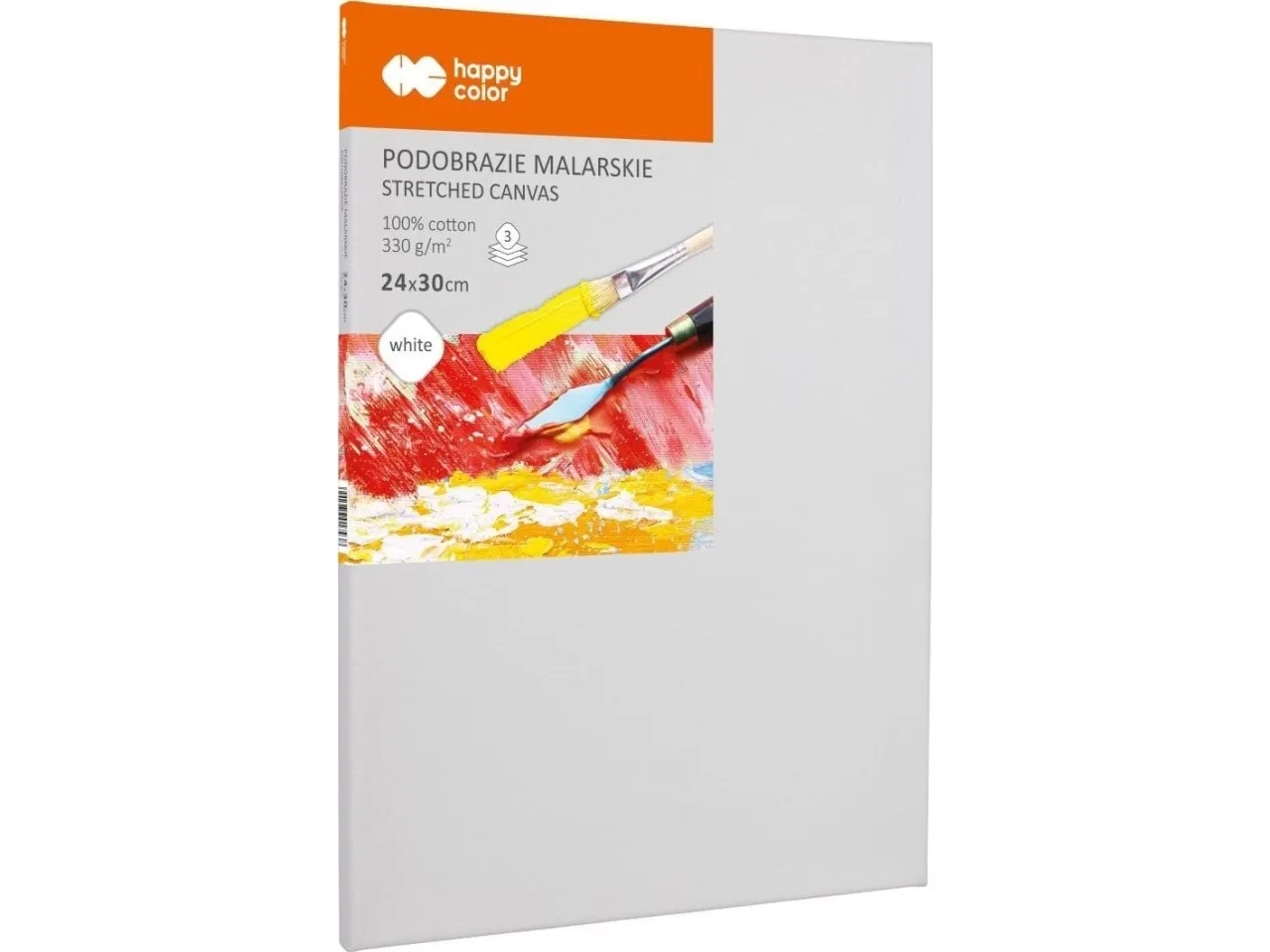 Bomullslerret 24X30cm, 330gsm lerret, Glad farge