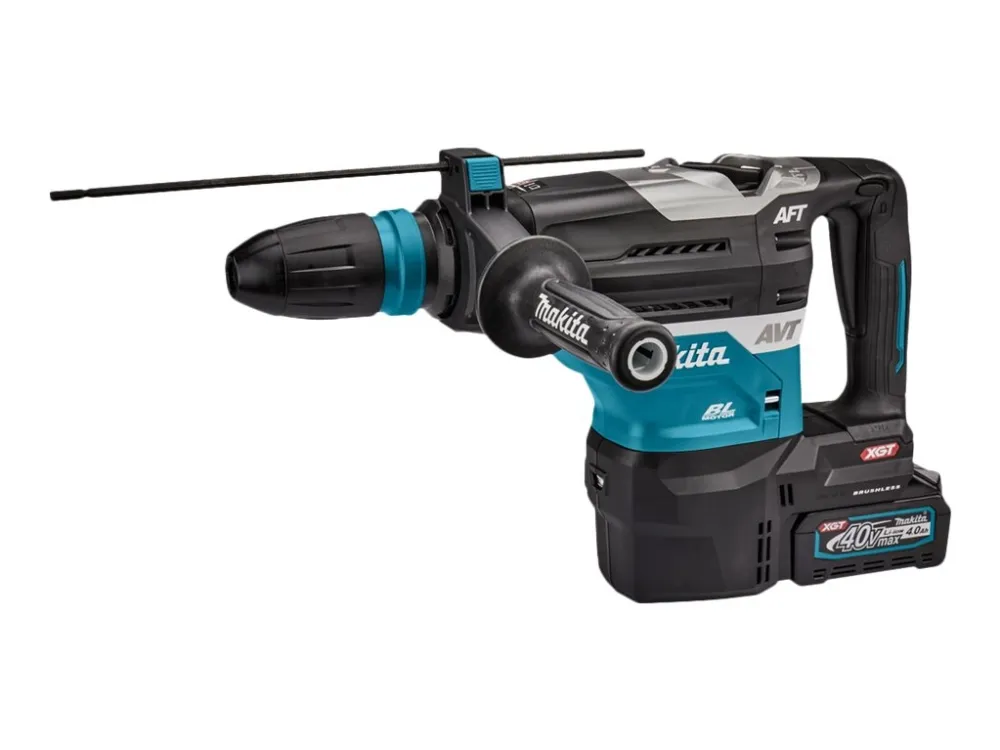 Makita HR005GM202 - Roterende hammer - trådløs - 2-mode - SDS-max - 8 joule - 2 batterier, inkludert lader - 40 V