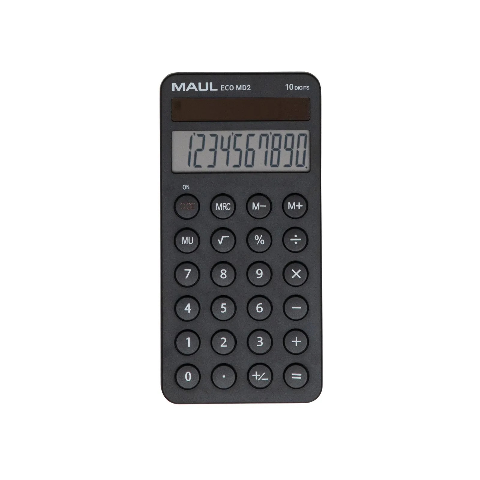 MAUL ECO MD2, Lomme, Grunnleggende, 10 sifre, 1 linjer, Solar, Svart