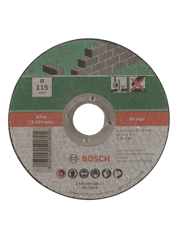 Bosch Kappeskive, rett, stein D= 115 mm