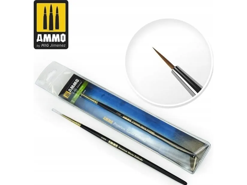 Vallejo Ammo: Rund pensel - Premium Marta Kolinsky 5/0