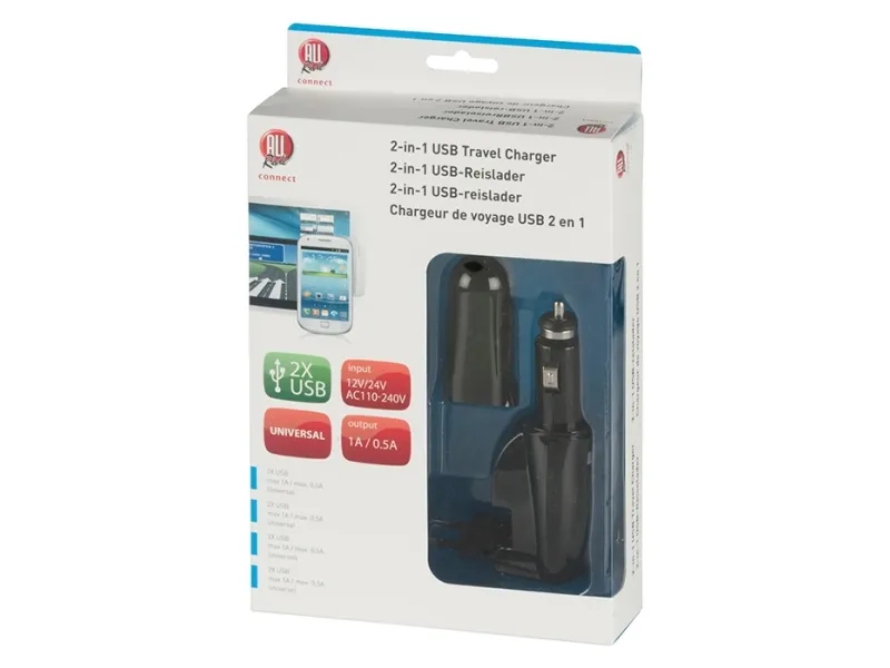 Rejseoplader USBx2