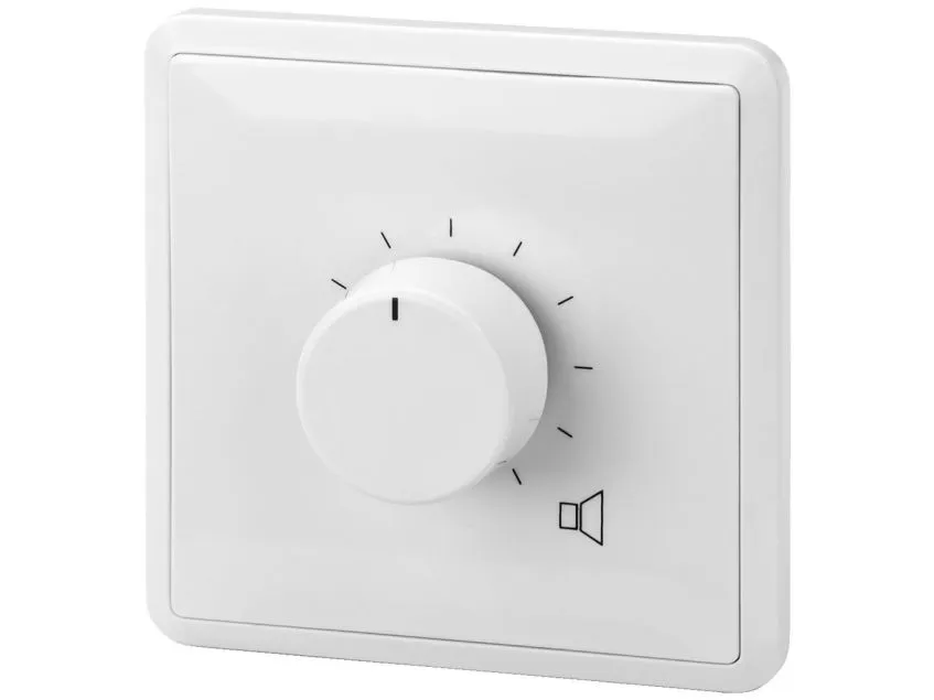 Monacor ATT-336PEU, Rotasjonsvolumkontroll, Vegg-montert, Hvit, 50 - 18000 Hz, 36 W, 80 mm