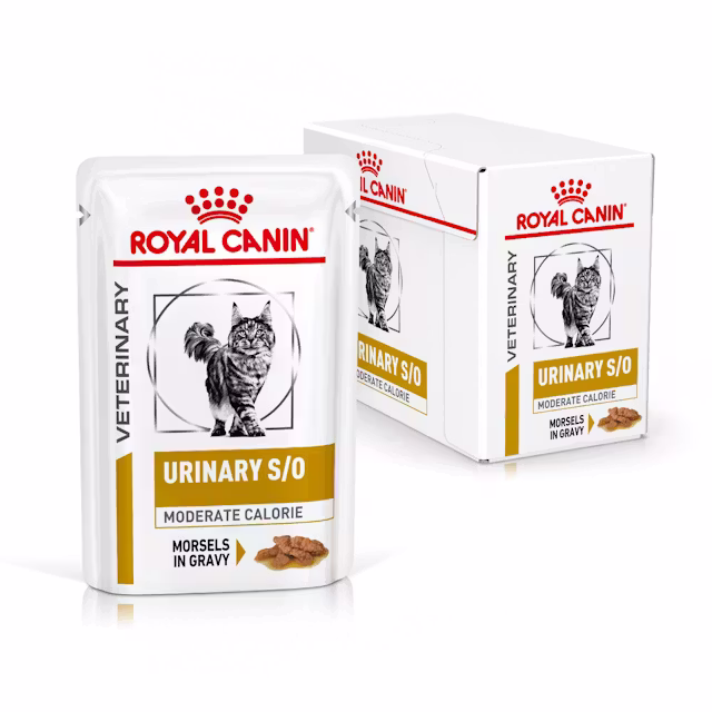 Royal Canin Urinary S/O Moderate Calorie Morsels In Gravy 85g (12-Pack)