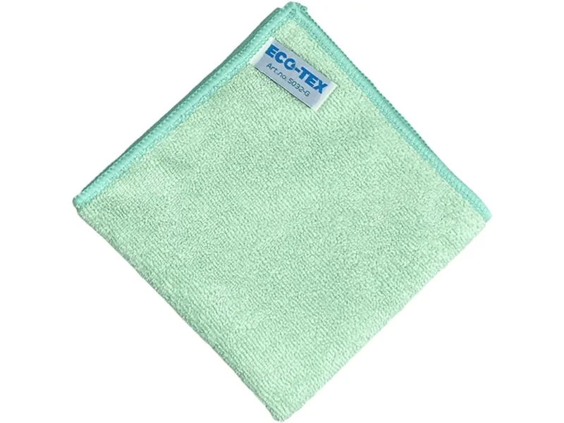 Microfiberklud Neutral Økotex 32x32 cm Grøn,20 pk x 10 stk/krt