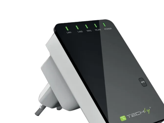 Techly 301078 Trådløs minirouter / signalforsterker 802.11n 300 Mbps, over-the-air