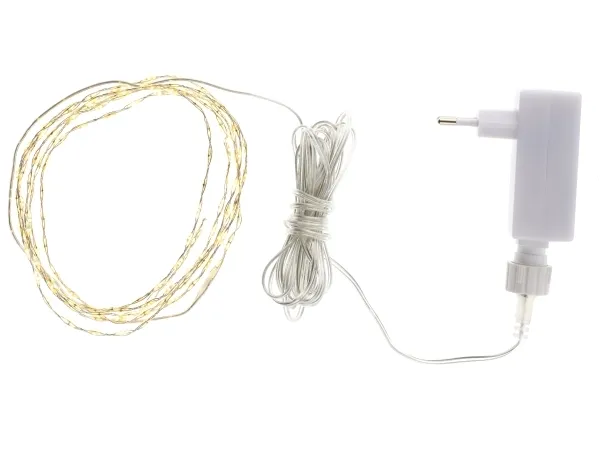 Sirius Kiki Lyskæde 155 LED - Klar/Sølv - 2+3 meter