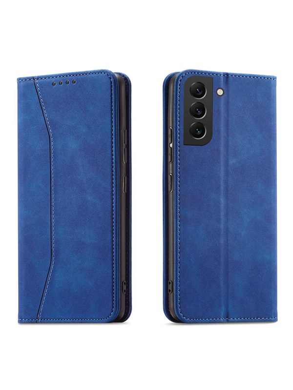 Hurtel Magnet Fancy Case for Samsung Galaxy S23+ Flip Cover Wallet Stand Blue
