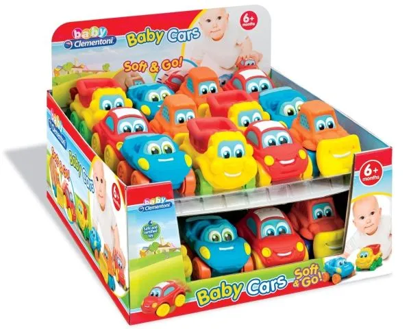 Baby Cars Soft & Go - display 24 stk.