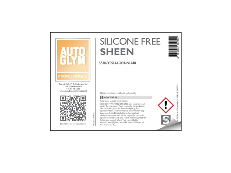 Autoglym Silicone Free Sheen (etikett/tilbehør) 76 LBL30