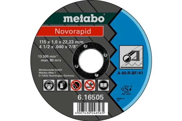 Metabo 616505000, Kutteskive, Flatt senter, Stål, Metabo, 2,22 cm, 11,5 cm