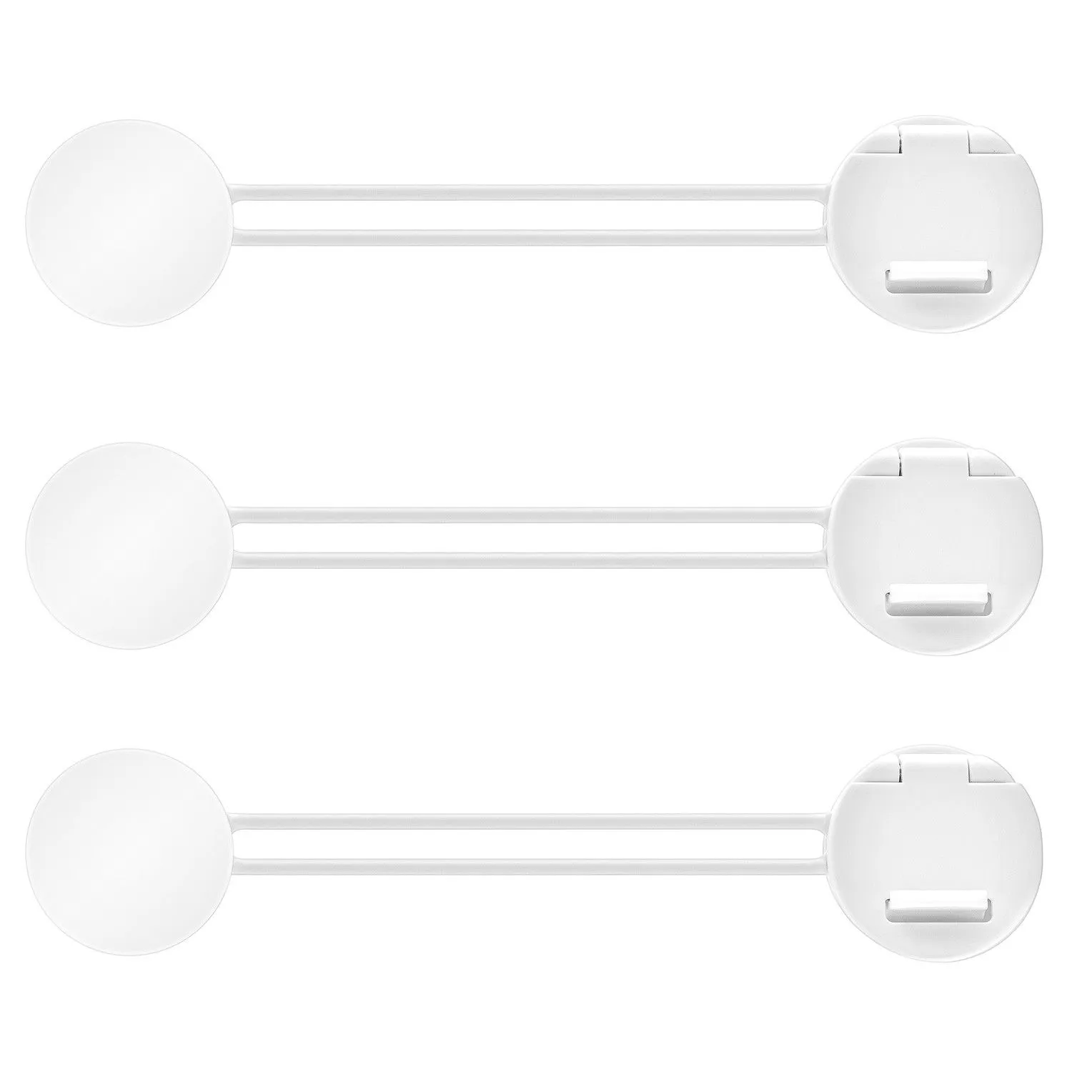 reer 72040, Barnelås for skap, 3 stykker, Hvit, Skuff, Plast, EN 16948:2017