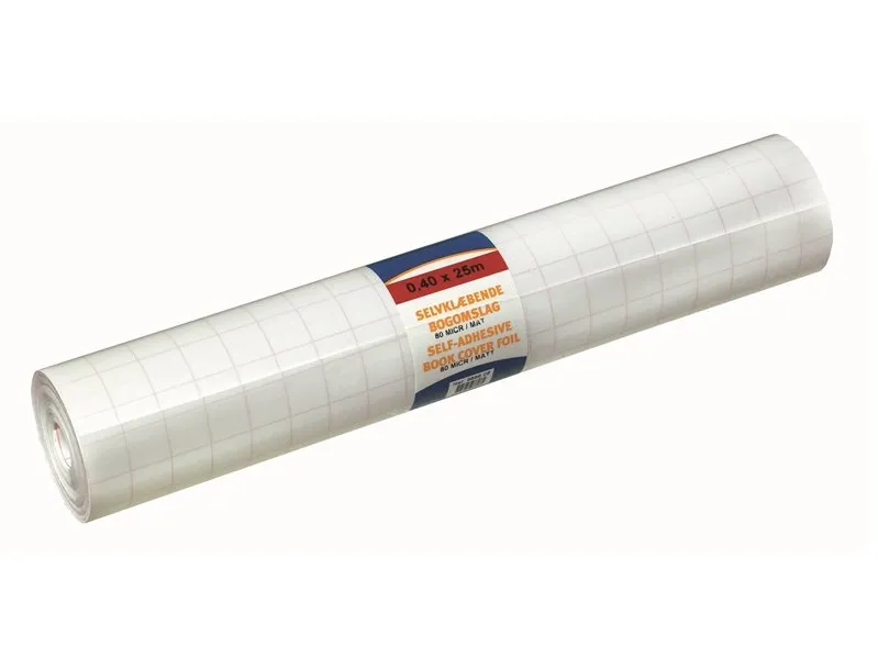 Bogplast, Bantex, 100 my, selvklæbende, BxL: 40 cm x 25 m, klar