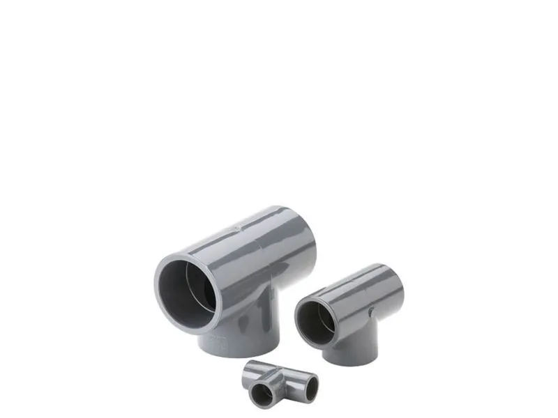 Fiap 2454, Polyvinylklorid (PVC), T-stykke til avløpsrør, Grå, 90°, 170 mm, 90 mm