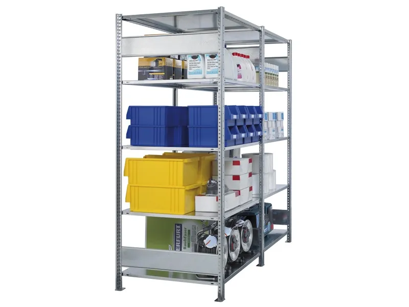Følgesektion Boltless lagerreol, bjælker 3000x1000x600 250 kg/hylde
