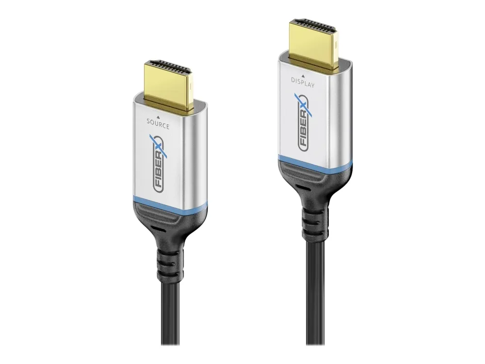 PureLink FiberX Series FX-I380 - Ultra High Speed - HDMI-kabel - HDMI hann til HDMI hann - 20 m - hybridkobber / fiberoptikk - svart - rund, 8 K 60 Hz (7680 x 4320) støtte