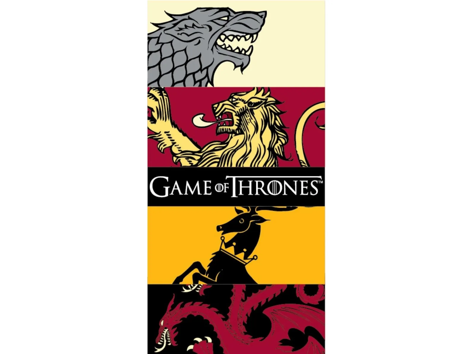 Game of Thrones Badehåndklæde - 100 procent bomuld