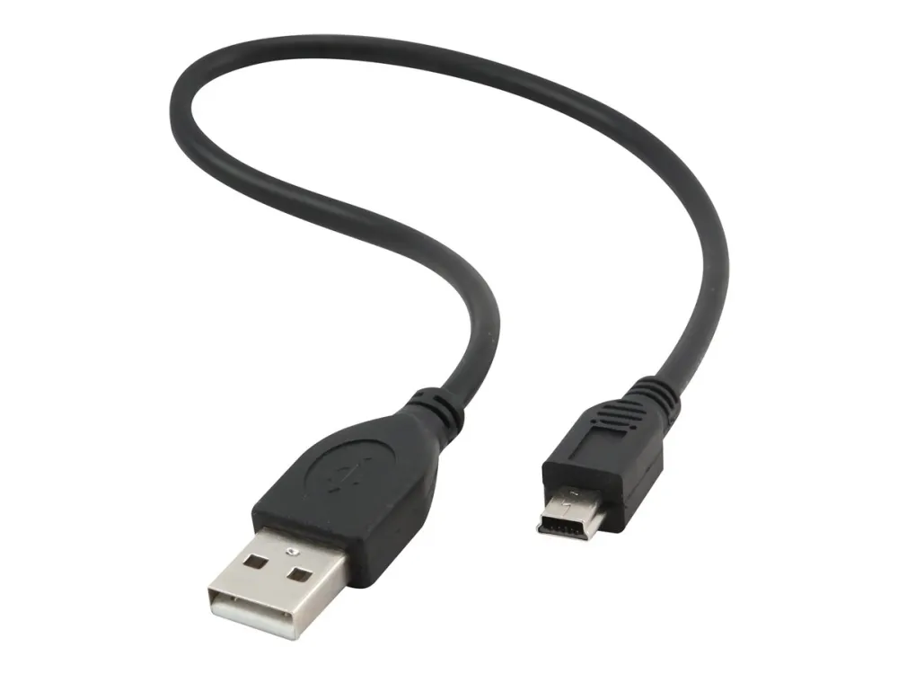 Gembird CCP-USB2-AM5P-1 - USB-kabel - mini-USB type B (hann) til USB (hann) - 30 cm - formstøpt - svart