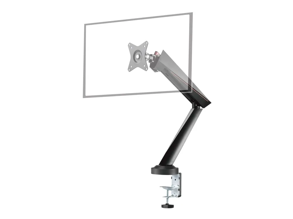 DELTACO GAMING GAM-101 Single Monitor Spring-Assisted Pro - Monteringssett - for LCD-skjerm - skjermstørrelse: 17-32 - skrivebordsmonterbar