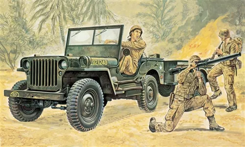 Italeri Jeep, Military car model, Monteringssett, 1:35, Jeep, Alle kjønn, Plast