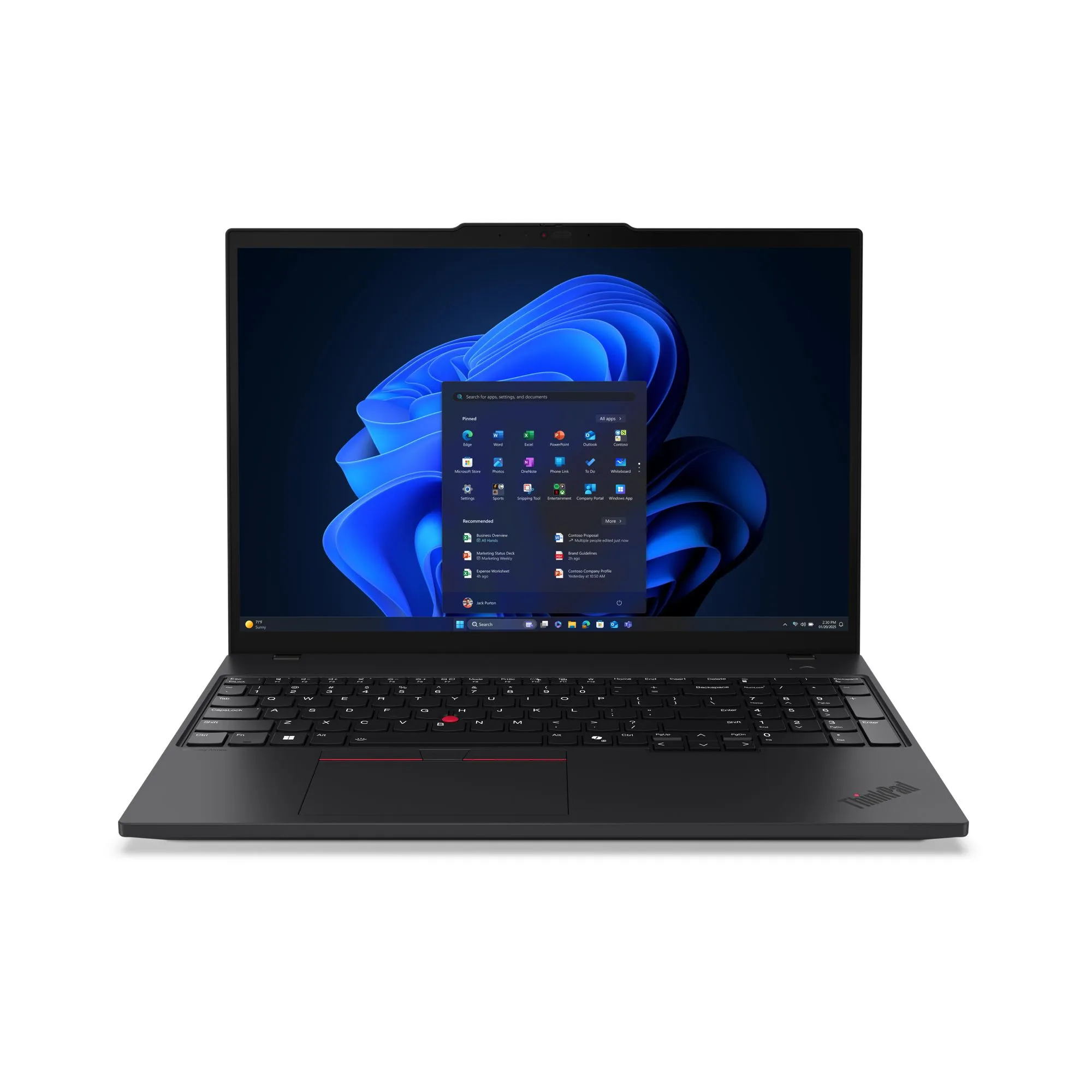 Lenovo ThinkPad T16 Gen 4 (Intel), Intel Core Ultra 5, 40,6 cm (16), 1920 x 1200 piksler, 32 GB, Windows 11 Pro, Svart