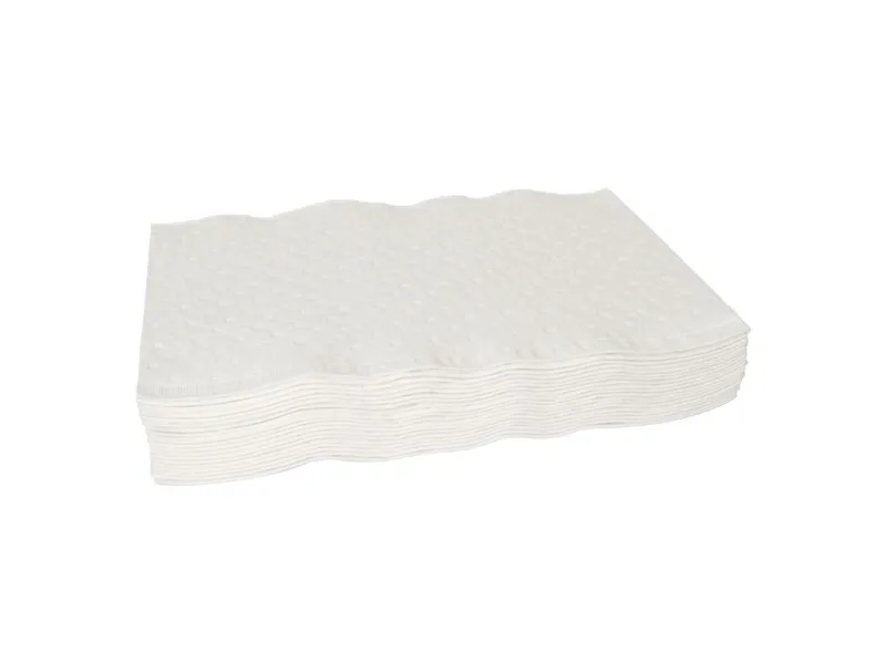 Papirvaskeklut, ABENA, 3-lags, blank, 19x19 cm, hvit, engangs - (1 pakke = 1800 stk.)