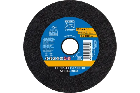PFERD 61741105, Kappeskive, Flat senter, Rustfritt stål, Stål, Alle merker, 1,6 cm, 10,5 cm