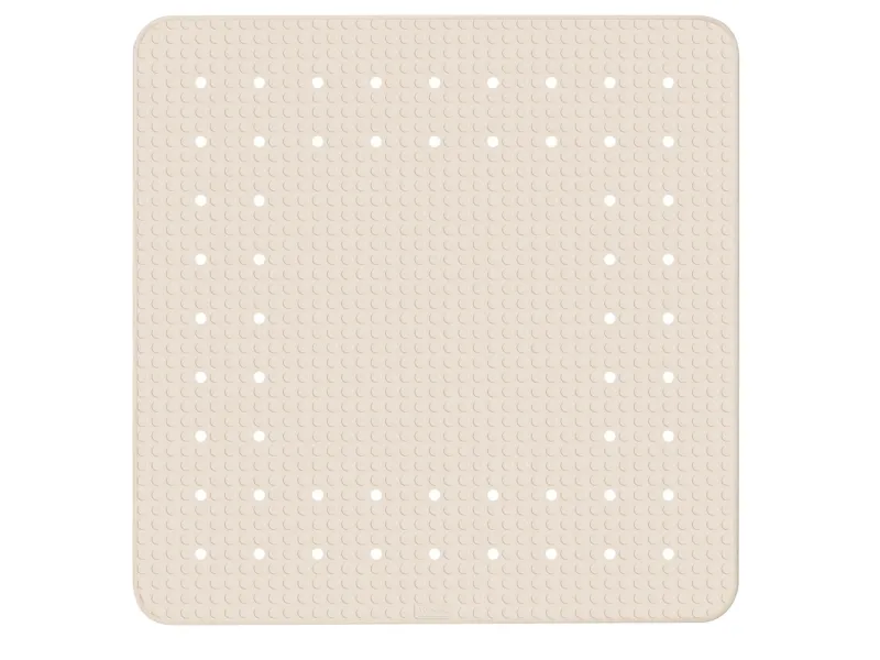 WENKO Shower mat Mirasol Beige, Sklisikker dusjmatte, Voksne, Beige, Gummi, 540 mm, 540 mm