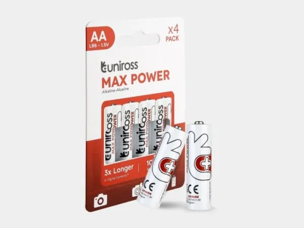 Uniross Max Power AA / LR6 Standardbatterier 2900mAh, 4 stk.