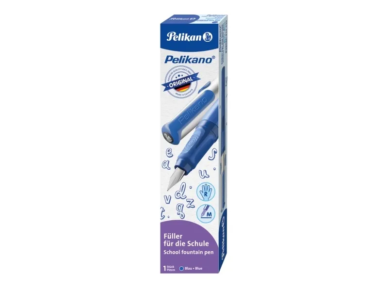 Pelikan 824439, Blå, Fyllesystem med patron, Blå, Rustfritt stål, Medium, Høyrehendt