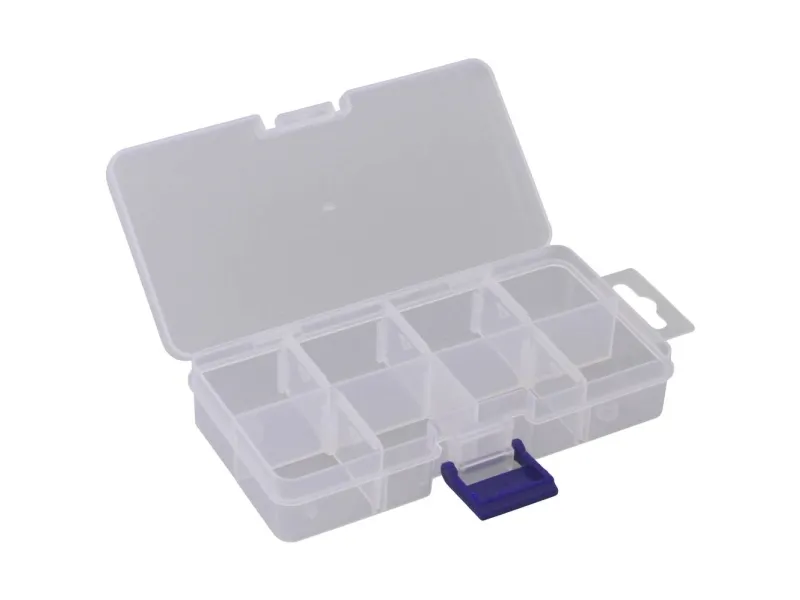 Quadrios 23SA083 sortimentsboks (L x B x H) 13,6 x 7 x 2,7 cm Antall rom: 8 variable inndelinger Innhold 1 stk (23SA083)