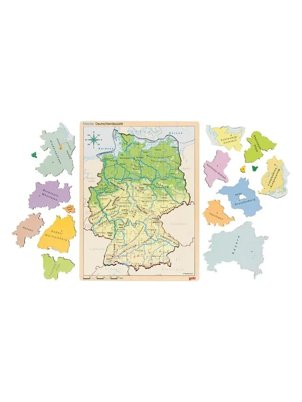 Goki Wooden Layer Puzzle Germany 98pcs. Tre