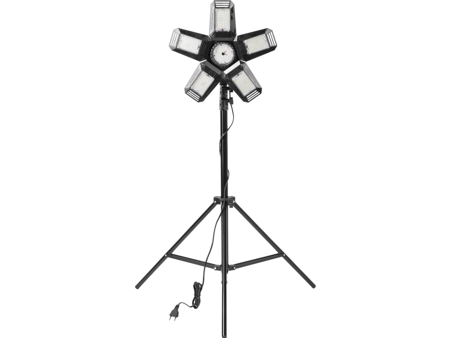 Orno RIGEL LED arbeidslys sett: sammenleggbar 5-fløyet 55W + stativ + adapter