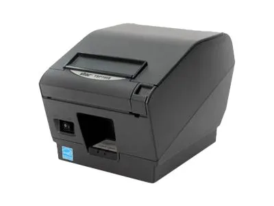 Star TSP743II-24 w/o I/F GRY - Kvitteringsskriver - direktetermisk - Rull (8,25 cm) - 406 x 203 dpi - inntil 250 mm/sek - kutter - trekullgrå