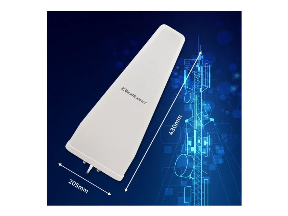 Qoltec - Antenne - mobiltelefon - 14 dBi - rundtstrålende - utendørs