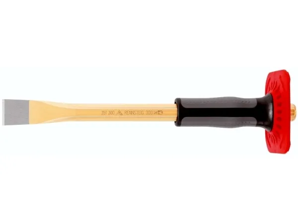 RENNSTEIG 351 350 1, Spademeisel, Flat meisel, Plast, Gummi, Svart, Grå, Rød, 350 mm, 26 mm