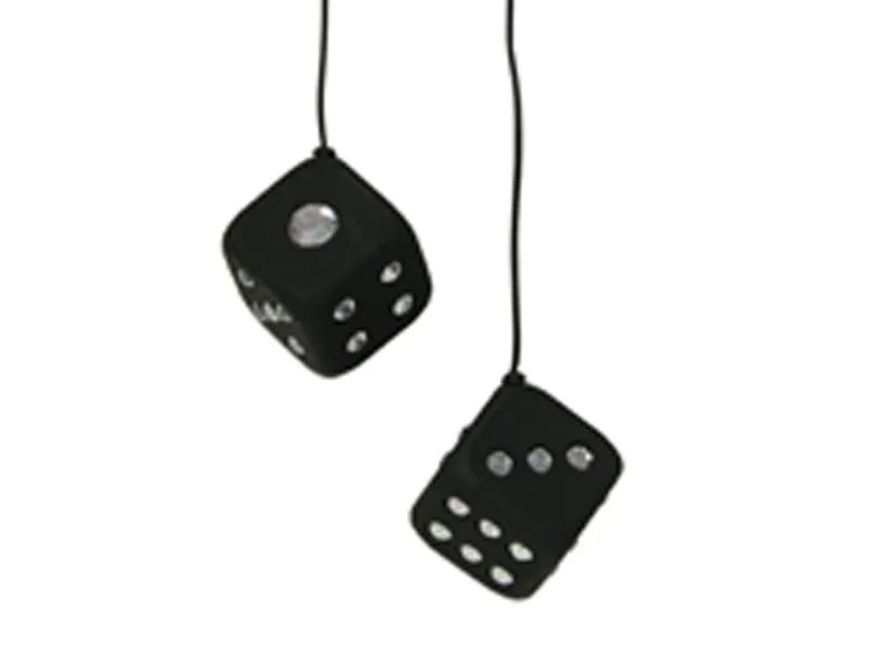 Terning 6x6 cm sort