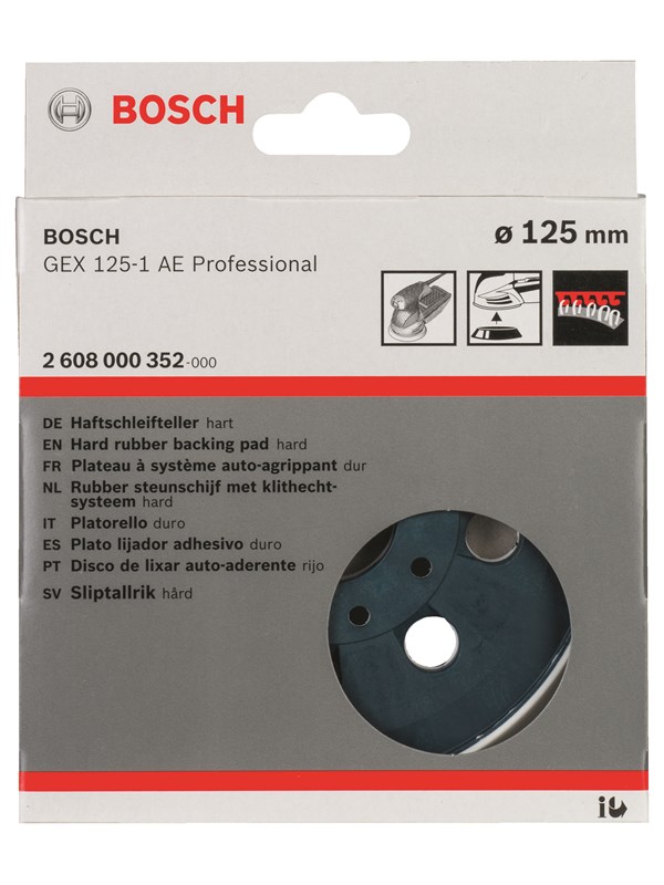 Bosch Slipetallerken hard, 125 mm