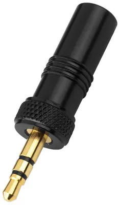 Monacor PG-323PG, 3.5 mm plug, Svart, Metall, Gull, 5,9 mm