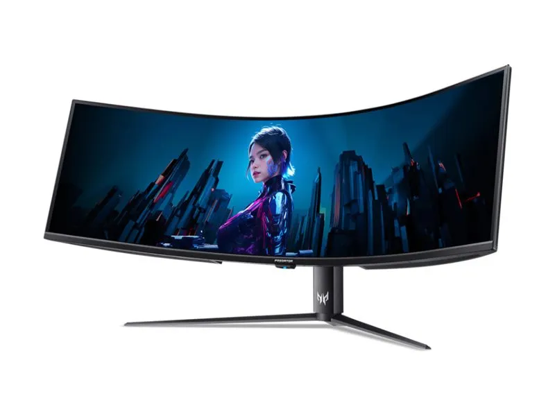 Acer Predator Z57 bmiiphuzx - Z Series - LED-skjerm - gaming - kurvet - 57 (57.1 synlig) - 7680 x 2160 Dual UHD @ 120 Hz - VA - 1000 cd/m² - 3000:1 - DisplayHDR 1000 - 1 ms - 2xHDMI, DisplayPort, USB-C - høyttalere - svart