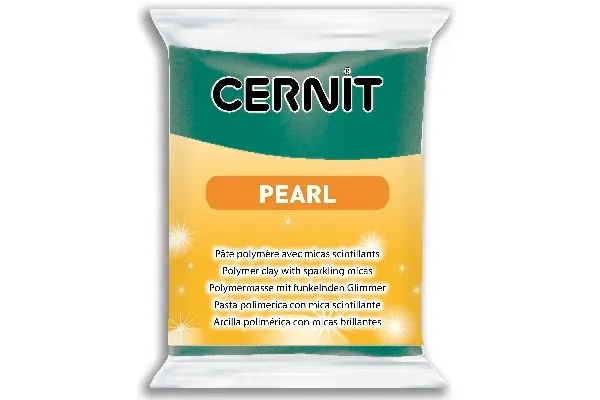 Cernit Pearl (perlemorskimrende) 56 g, grønn