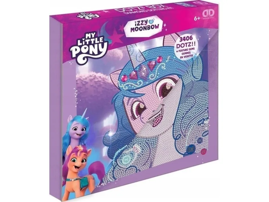 DIAMOND DOTS kreativt sett diamantmaling My Little Pony Izzy Moonbow, 3406 diamanter, DBX.091