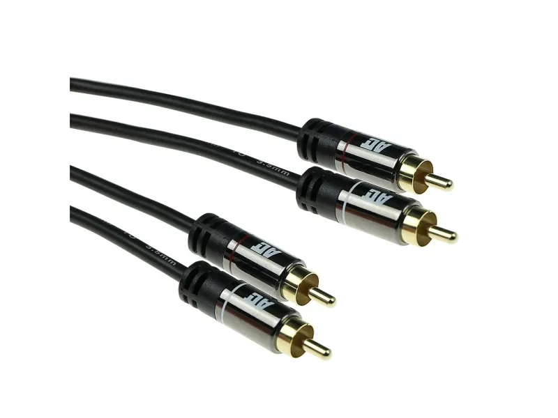 ACT 3 meter høykvalitets lydtilkoblingskabel, 2x RCA hann - 2x RCA hann