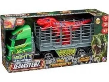 Teamsterz Mighty Machines – liten dinosaur-transportbil med lys og lyd