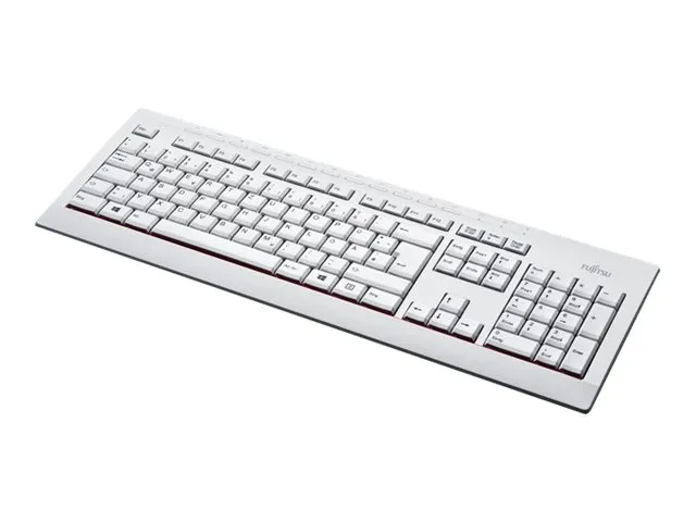 Fujitsu KB521 with M520 bundle - Tastatur- og mussett - USB - Tysk - marmorgrå (en pakke 10)