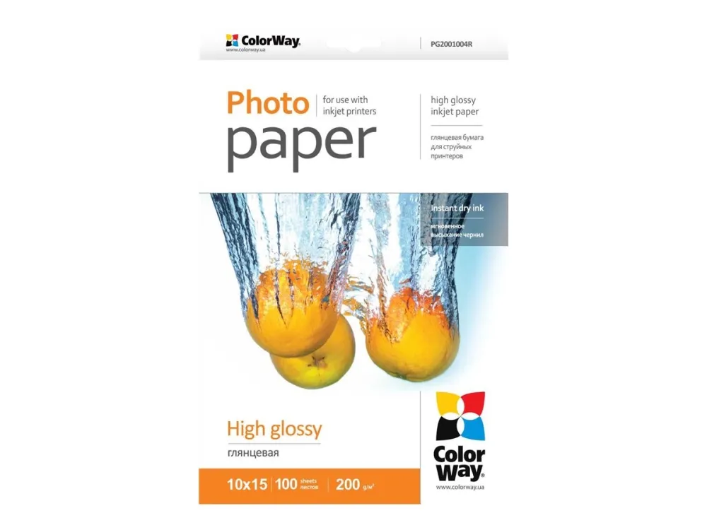 ColorWay - Blank - 100 x 150 mm - 200 g/m² - 100 ark fotopapir