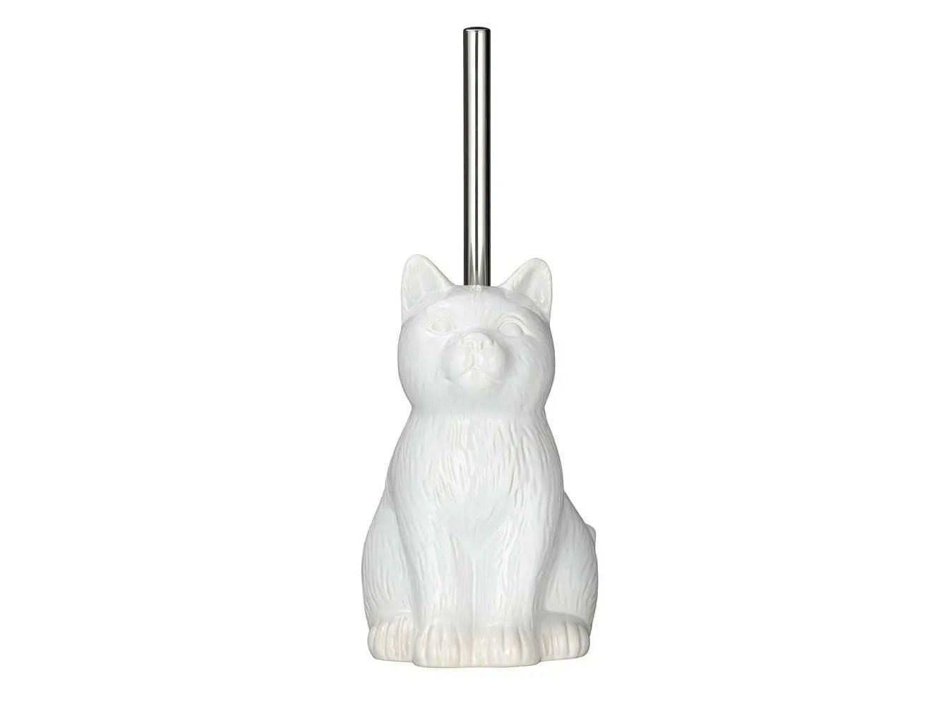 WENKO 24144100, Toalettbørste og holder, Hvit, Keramisk, 140 mm, 170 mm, 220 mm