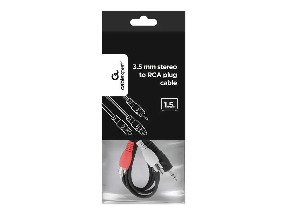 Gembird CCA-458 - Lydkabel - RCA x 2 hann til mini-phone stereo 3.5 mm hann - 1.5 m