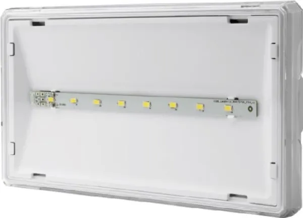 AWEX nødarmatur EXIT LED 1W 130lm 1h tofunksjon AT hvit + PU31 ETE/1W/BSA/AT/WH - ETE/1W/BSA/AT/WH