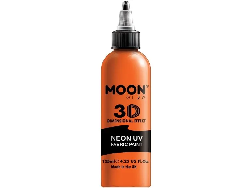 Neon orange UV stoffmaling, 125 ml